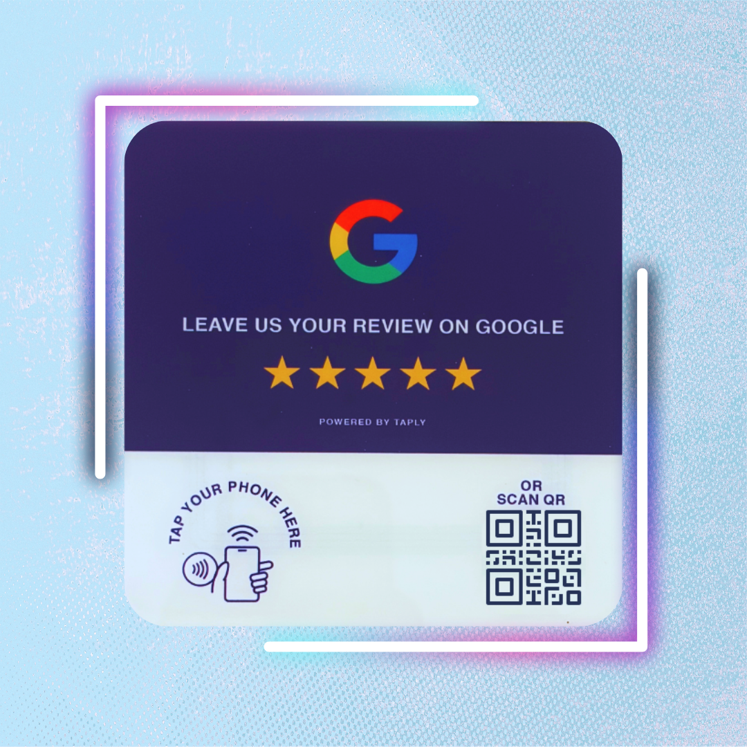 Taplly Google Review NFC & QR Plate – Royal Purple Edition - Image 2